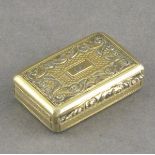 A large silver gilt vinaigrette Taylor & Perry, Birmingham 1829, with an attractively embossed