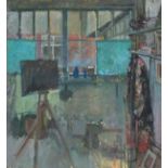 Pat ALGAR (British 1939 - 2013) The Artist's Studio - Porthmeor Road (St. Ives), Oil on board,