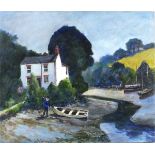 Jeremy KING (British b.1933) 'Coombe Creek', Oil on canvas board, Titled & signed verso, Signed &