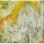 Claire BENSON (British b.1984) 'Larrigan', Monoprint, 9.5" x 9.75" (24cm x 25cm)