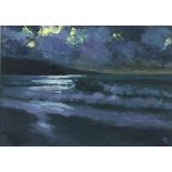 Robin PICKERING (British b. 1945) 'Evening Storm Porthmeor', Oil on board, Signed, titled & dated