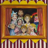 Susan MATHER (20th/21st Century) Punch and Judy, Oil on board, Dated January 2007 verso, Signed