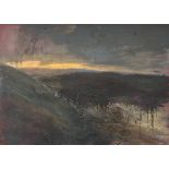 Andrew HARDWICK (British b.1961) 'Last Light, South Moor, Dartmoor', Signed & titled verso,