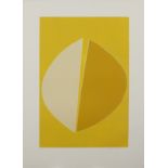 Breon O'CASEY (British 1928-2011) Ochre crescents on mustard ground, Limited edition lithograph,