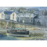 David LANGSWORTHY (British b.1942) 'The Ripple, Newlyn', Oil on canvas, Titled verso, Signed & dated