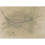 John WELLS (British 1907-2000) Abstract Study, Pencil drawing, Signed, no'd 81/10D & dated 1967
