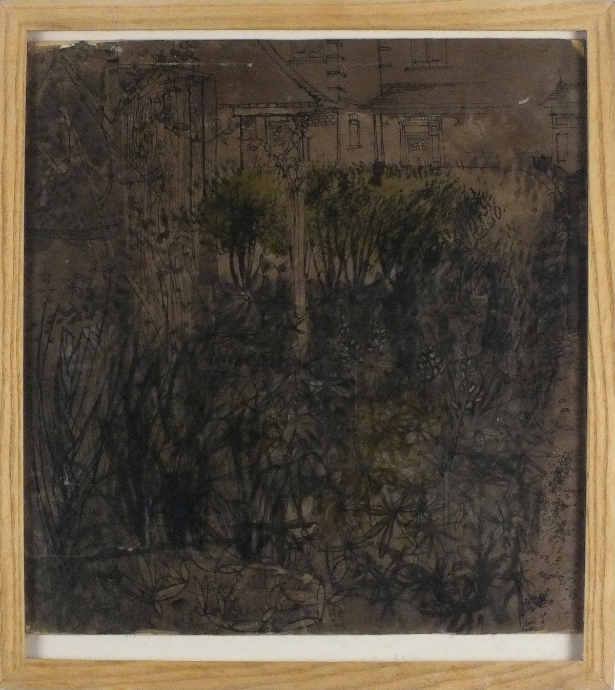 Pat ALGAR (British 1939 - 2013) 'Front Garden 3 Erridge Road' (Wimbledon, London), Pen & ink - Image 2 of 2