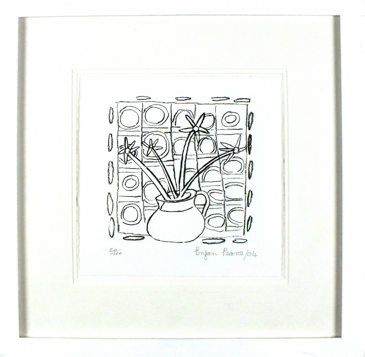 Bryan PEARCE (British 1929-2007) 'Shisha', Limited edition black & white lithograph, No'd 20/100, - Image 2 of 2