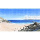 Andrew WATTS (British b.1947) 'Porth Gwidden St Ives', Watercolour, Signed & dated 2010 lower right,