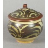 Bernard Leach (British 1887 - 1979) marmalade pot, decorated with stylised foliage with impressed