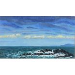 Colin BIRCHALL (British 1948-2014) 'Looking towards Godrevy from Clodgy', Acrylic, Titled verso,