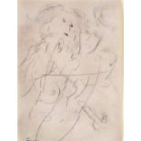 JAMALI (American 20th century) Erotic Figures, Engraving, Signed lower left, 7" x 4.75" (18cm x