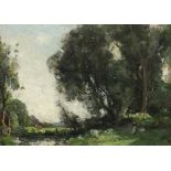 John Nobel BARLOW (1861 - 1917) Lamorna Valley, Oil on canvas, Signed lower right, signed and titled