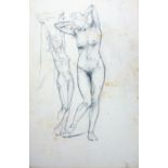 Ernest Borough JOHNSON (British 1866-1949) Folio Sketch Book, 'Quick Poses (Nude)', Comprising