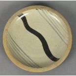 Leach Pottery St Ives, waves plate, with impressed mark, 9" (22cm)