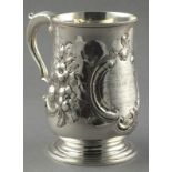 A George III silver tankard, London 1804 - Peter, Anne & William Bateman, of bellied form with