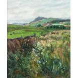Betty Rose HODGKINS (British b.1935) Peak District, Oil on canvas, Signed lower right, Titled verso,