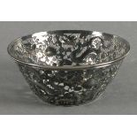 Late 19th century Chinese silver openwork basket, Glasgow import mark for 1897, David & George