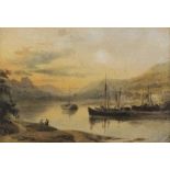 George CHINNERY (British 1774 - 1852) Boat People - Pearl River Macau, Watercolour, 7" x 10" (18cm x