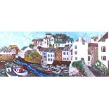 Gina FARRELL (British b.1970) The Warren, Polperro, Oil on canvas, Signed Gina lower right,