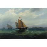 W* ROGERS (19th Century) Fishing Vessels Returning to Harbour, Oil on canvas, Signed lower right,