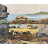 Elizabeth Lamorna KERR (British 1904-1990) Tean - Isles of Scilly, Oil on board, Signed lower right,