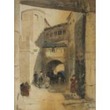 Early 20th Century English School Alley in North Africa, Watercolour, Bearing South Kensington Art