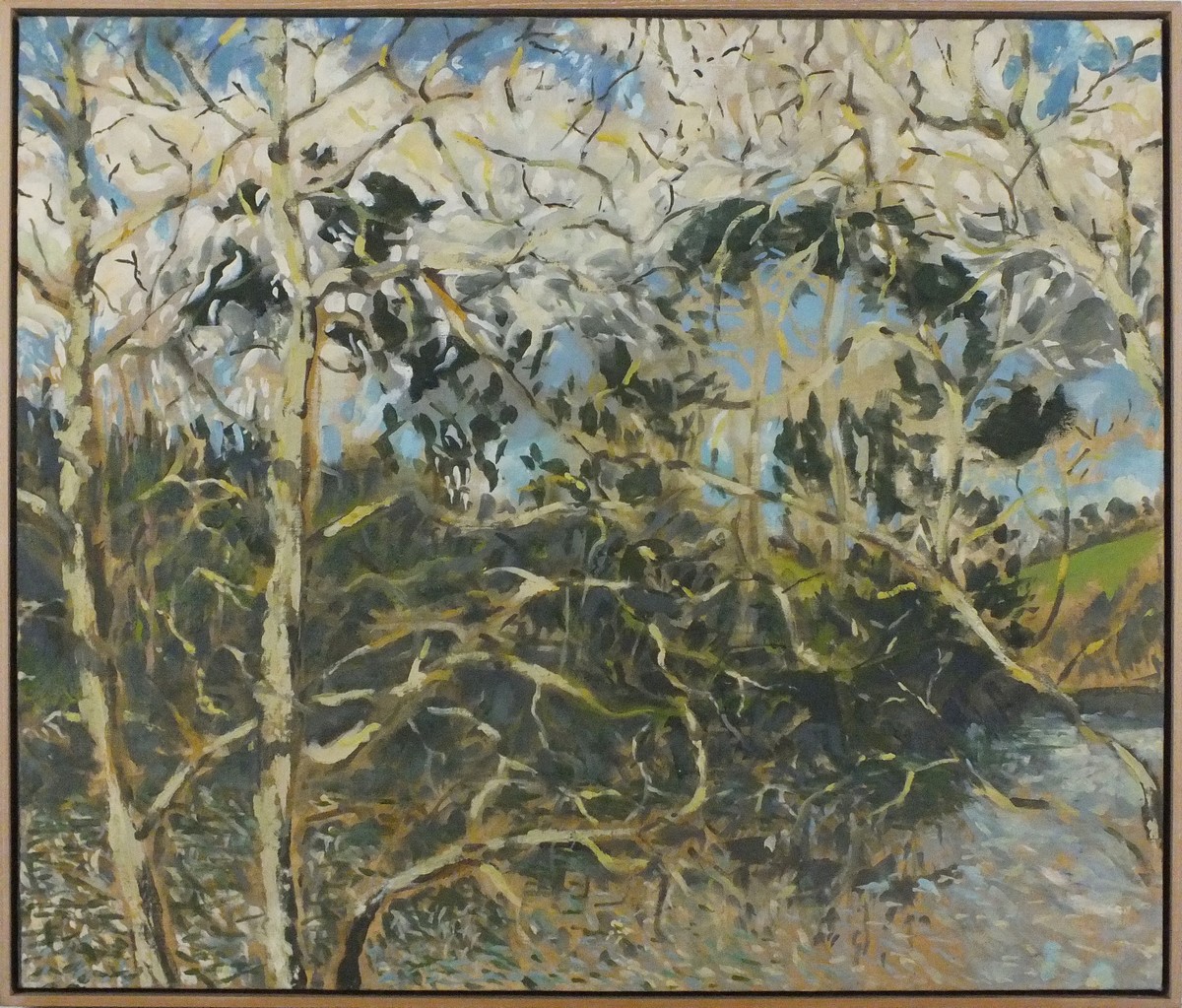 Richard HOARE (British b.1967) 'St Just in Roseland, Evening Light', Oil on linen, Signed verso, 24" - Image 2 of 3