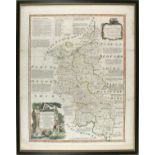 Emanuel BOWEN (1693 - 1767) An Accurate Map of Buckinghamshire - Published by J & T Bowles & R