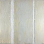 Michael FINN (British 1921-2002) Untitled abstract - Cream with White Verticals, Acrylic on