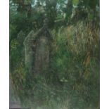 Pat ALGAR (1939-2013) Overgrown Graveyard, Oil on board, Signed & dated 1986 lower left, 30" x