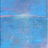 Richard Lannowe HALL (British b. 1951) Blue Horizon, Mixed media on board, Signed with monogram