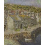 Mary DUNCAN (British 1885-1965) Mousehole Slip, Oil on board, Signed lower left, 23.5" x 19.75" (