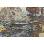 Samuel John Lamorna BIRCH (British 1869-1955) Fast Flowing Rivers, Watercolour, Signed lower left,