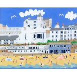 Richard LODEY (British b.1950) The Tate, St Ives, Acrylic & gouache on board, Inscribed 'St