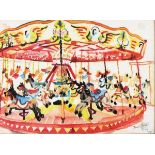 Fred YATES (British 1922- 2008) Merry-go-Round, Lithograph, Signed, numbered 6/100 and dated '88