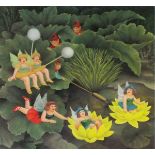 Beryl COOK (British 1926-2008) Fairy and Pixies, Lithograph, Signed lower right and numbered 331/650