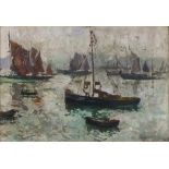 John Anthony PARK (1878-1962) In Torbay, Oil on board, Signed lower right, signed and titled