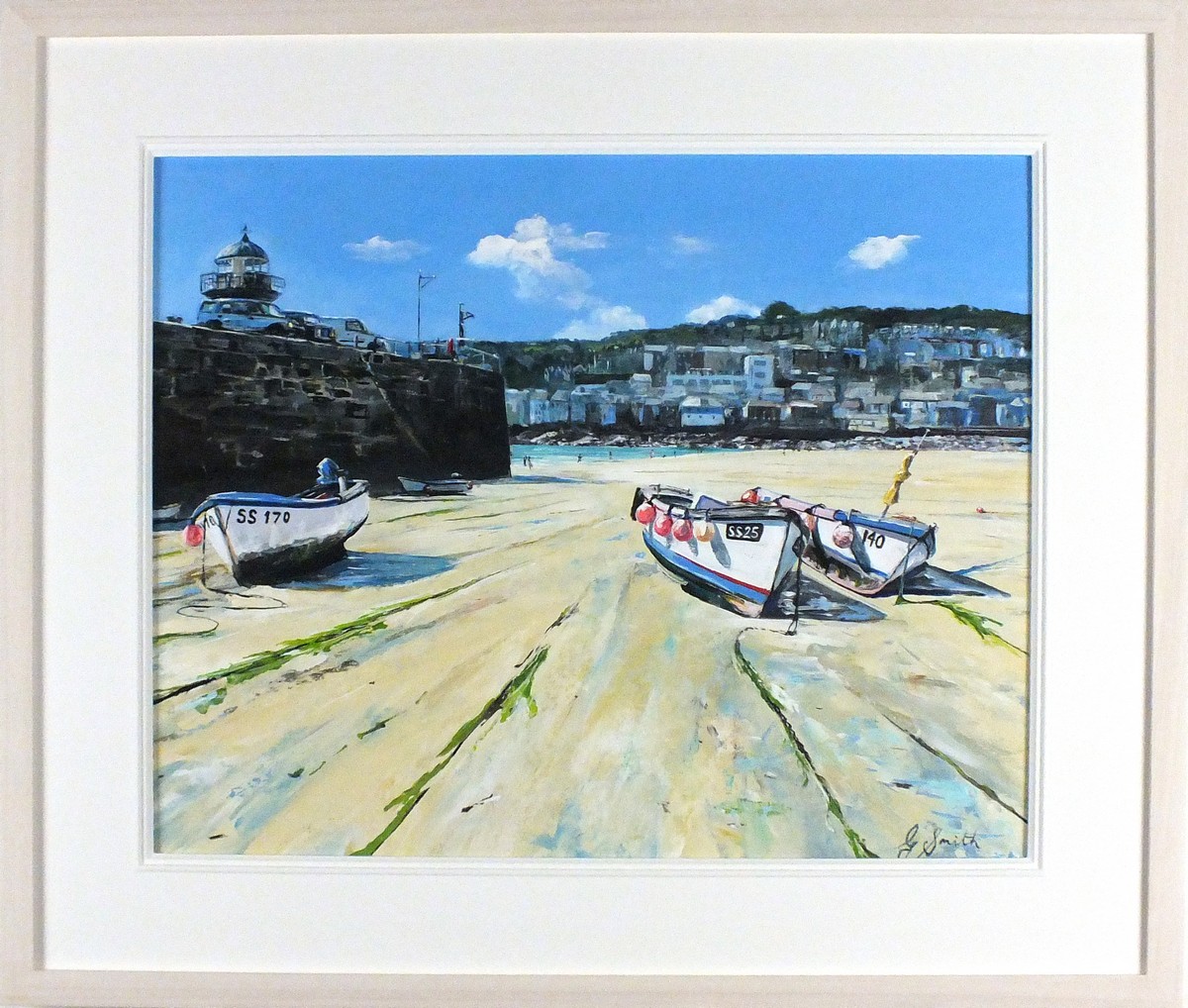 Gordon SMITH (British b.1954) Low Tide St Ives, Acrylic on board, Titled, signed & dated 2017 on - Image 2 of 2