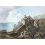 John Thomas BLIGHT (British 1835-1911) The Old Mill at Zennor, Pastel, Signed lower left, titled and