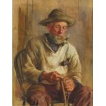 Frederick James McNamara EVANS (British 1859-1929) Splicing a Rope, Watercolour, Signed upper