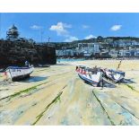 Gordon SMITH (British b.1954) Low Tide St Ives, Acrylic on board, Titled, signed & dated 2017 on