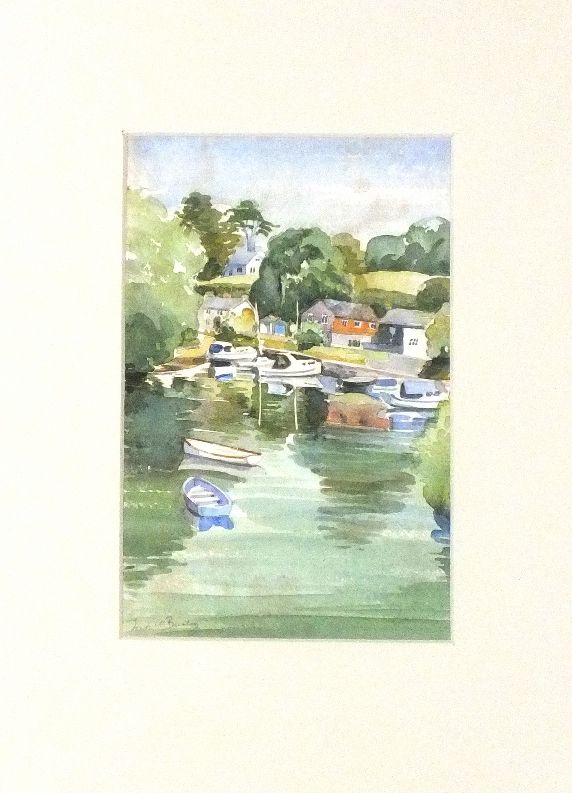 Janet BAILEY (British 20th/21st Century) Port Navas, Watercolour, Signed lower left, 8.75" x 5.5" (