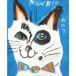 Ponkle FLETCHER (British 1934-2012) A Cat to Cheer You Up, Acrylic on canvas, Signed and dated 007