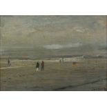 Edward DAWSON (British b. 1941) The Beach Wintertime, Oil on board, Signed and dated '72 lower