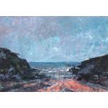 Colin STEVENS (British b. 1950) Cove nr. Widemouth Bay, Acrylic on board, Signed lower right, 10.25"