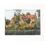 George HOLLOWAY (British 1882-1977) Algars Manor Iron Acton Gloucestershire, Watercolour, Signed