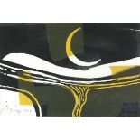 Reginald J. LLOYD (British b.1926) Moonscape, Screenprint, Titled, signed, numbered 1/1 & dated 1970