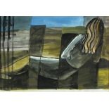 Reginald J. LLOYD (British b.1926) Reclining Figure, Watercolour, Titled, signed  & dated 1965