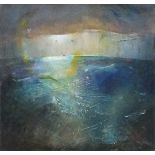 Richard Lannowe HALL (British b.1951) Seascape II, Mixed media on board, Titled, signed & dated Oct.